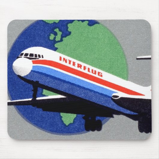 INTERFLUG - National Airline of DDR, East Germany Muismat (Voorkant)