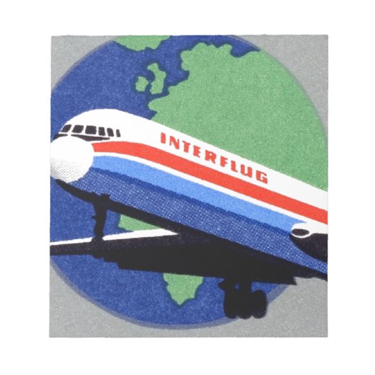 INTERFLUG - National Airline of DDR, East Germany Notitieblok (Voorkant)