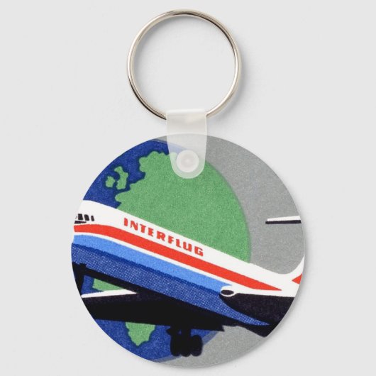 INTERFLUG - National Airline of DDR, East Germany Sleutelhanger (Voorkant)