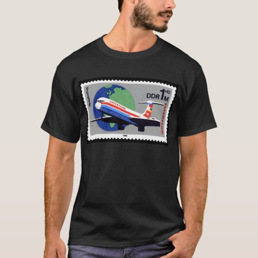 INTERFLUG - National Airline of DDR, East Germany T-shirt (Voorkant)