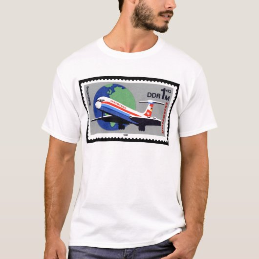INTERFLUG - National Airline of DDR, East Germany T-shirt (Voorkant)