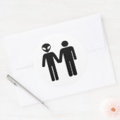 intergalactische eenheid ronde sticker (Envelop)