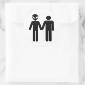 intergalactische eenheid ronde sticker (Tas)