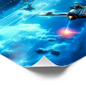 intergalactische ruimtecruise perfect poster (Hoek)