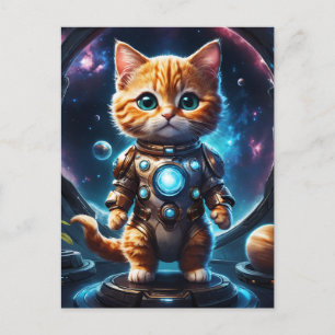 Intergalactische Verkenner: Ginger Astronaut Kitte Briefkaart