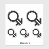 Intergender-gendersymbool Sticker (Vel)