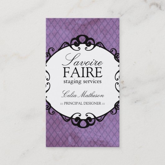 Intérieur chic concevant des cartes de visite (Devant)