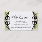 Intérieur chic concevant des cartes de visite (Dos)