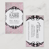 Intérieur chic de damassé concevant des cartes de (Devant / Derrière)