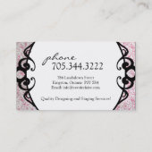 Intérieur chic de damassé concevant des cartes de (Dos)