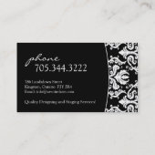 Intérieur concevant des cartes de visite (Dos)