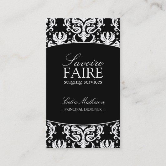 Intérieur concevant des cartes de visite (Devant)