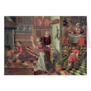 Intérieur de la cuisine, le dîner chez Emmaus