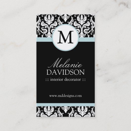Intérieur de monogramme concevant des cartes de (Devant)
