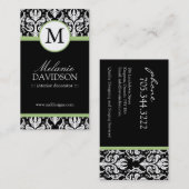 Intérieur de monogramme concevant des cartes de (Devant / Derrière)