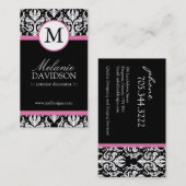 Intérieur de monogramme concevant des cartes de (Devant / Derrière)