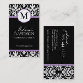 Intérieur de monogramme concevant des cartes de (Devant / Derrière)