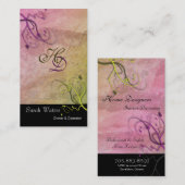 Intérieur décorant le carte de visite élégant de (Devant / Derrière)