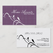 Intérieur décorant le carte de visite noir et (Devant / Derrière)