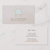 Interieur Design Franse stoel Logo Visitekaartje (Voorkant / Achterkant)