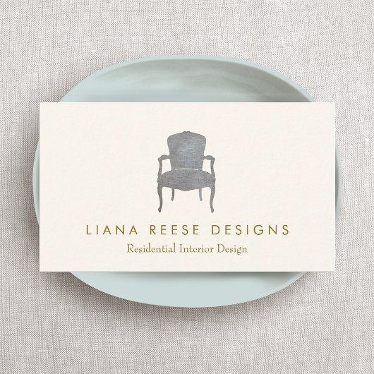 Interieur Design Franse stoel Logo Visitekaartje
