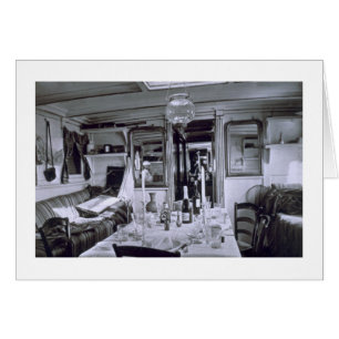 Intérieur d'un bateau du Nil (photo b&w)