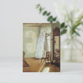 Intérieur d'une chambre avec carte postale Balcon (Debout devant)