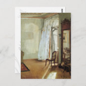 Intérieur d'une chambre avec carte postale Balcon (Devant / Derrière)