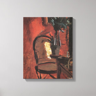 Interieur met stoel en plant door Anna Ancher Canvas Afdruk