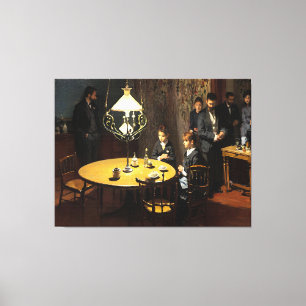 Interieur, na het eten canvas afdruk