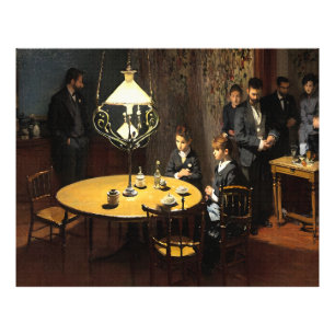 Interieur, na het eten foto afdruk
