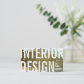 Interieur Ontwerp Decorator Gouden Inkt Splash Mod Visitekaartje (Staand voorkant)