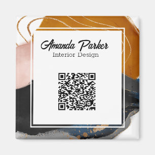 Interieur Ontwerp Eenvoudige Moderne Abstracte QR- Magneet