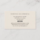 Interieur ontwerper Charcoal Grey Cream Patroon Visitekaartje (Achterkant)