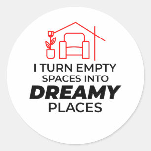Interieur Ontwerper Decoratie Design Professional Ronde Sticker
