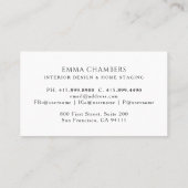 Interieur Ontwerper Kamer Interieur Visitekaartje (Achterkant)