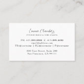 Interieur Ontwerper Kamer Interieur Visitekaartje (Achterkant)