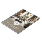 Interieur Ontwerper Logo Foto Taupe Notitieboek (Linkerzijde)