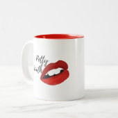 Intérieur rouge de folle tasse de bouche (Devant gauche)