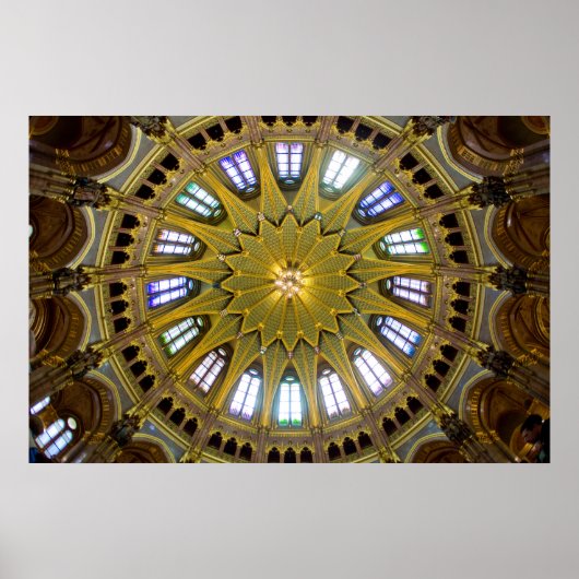 Interieur van de koepel van het parlementsgebouw poster (Voorkant)