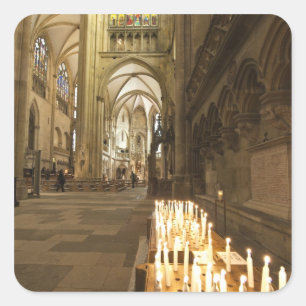 Interieur van de Sint-Pieterskathedraal in Regensb Vierkante Sticker