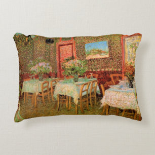 Interieur van een restaurant door Vincent van Gogh Accent Kussen