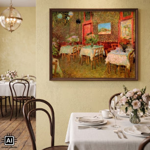 Interieur van een restaurant door Vincent van Gogh Poster