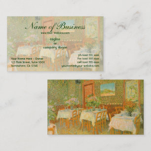 Interieur van een restaurant door Vincent van Gogh Visitekaartje