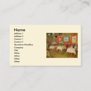 Interieur van een restaurant door Vincent van Gogh Visitekaartje
