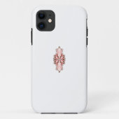Interieurontwerp behang Rode bloemen, witte rug Case-Mate iPhone Case (Achterkant)