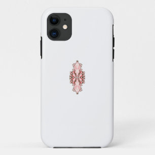 Interieurontwerp behang Rode bloemen, witte rug iPhone 11 Hoesje