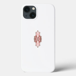 Interieurontwerp behang Rode bloemen, witte rug iPhone 13 Hoesje