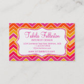 Interieurontwerp chevron zigzag vet visitekaartje (Voorkant)