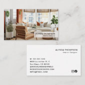 Interieurontwerp Custom Photo Modern Stijlvol Visitekaartje (Voorkant / Achterkant)